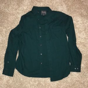 Bonobos Dark Green Long Sleeve Button Down Shirt